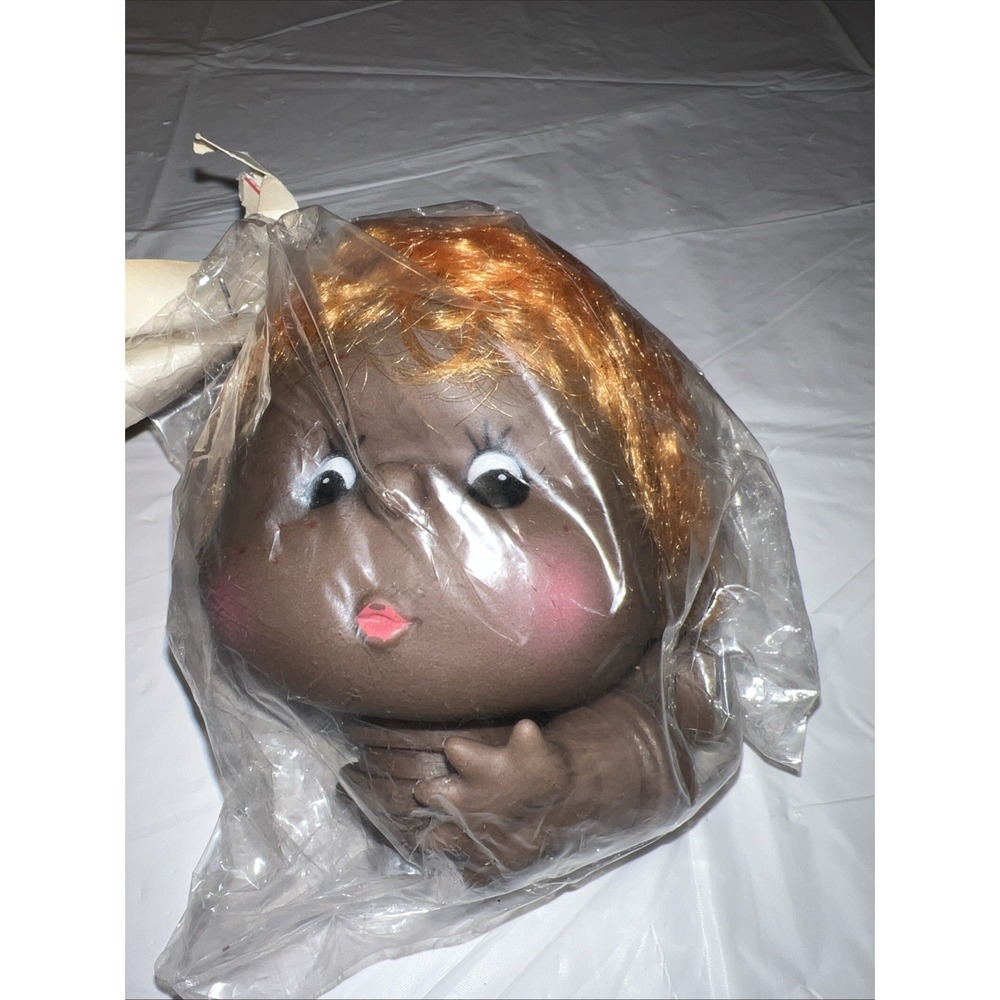 African American Orange Haired Doll Head And Arms
